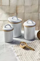 Enamel Spice Jar, White