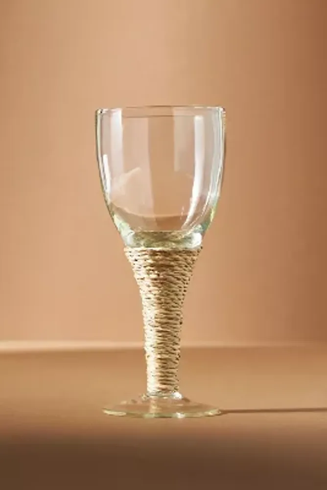 Rattan Wrap Drinking Glasses, Set of 4