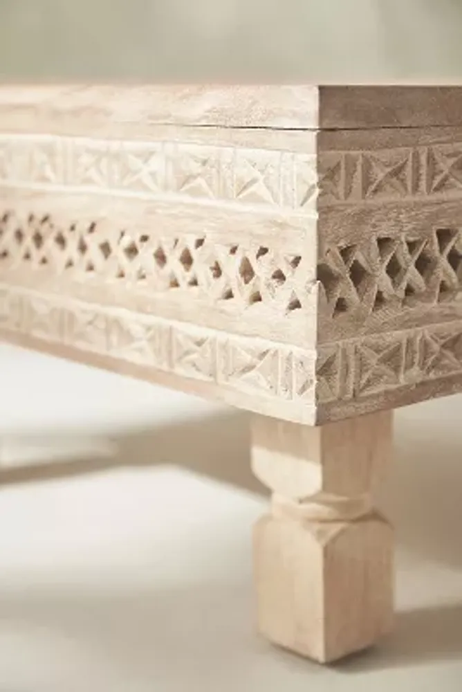 Carved Ezana Coffee Table