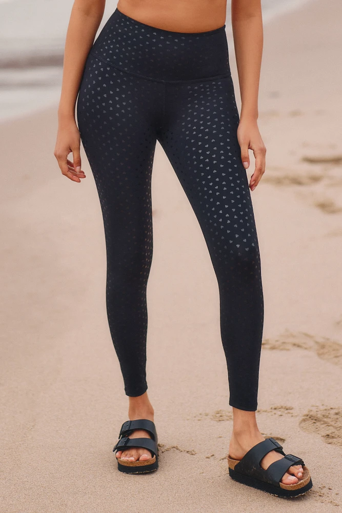 Beyond Yoga Hearts PowerShine High-Waisted Midi Leggings