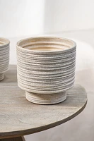 Ridged Texture Footed Planter