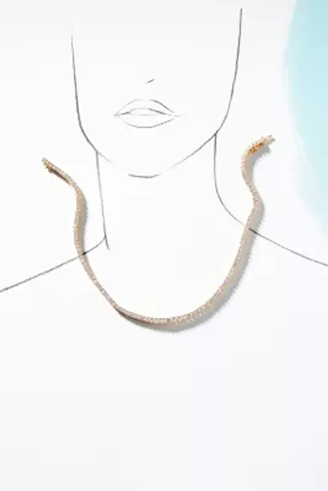 14k Gold Tennis Necklace