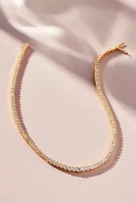 14k Gold Tennis Necklace