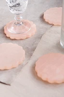 Dyed Alabaster Notched Coasters, Set of 4