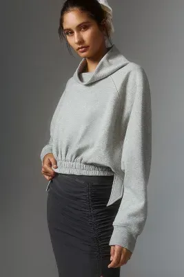 Daily Practice by Anthropologie Long-Sleeve Funnel Neck Sweatshirt