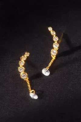 14k Gold Bezel Stud Earrings