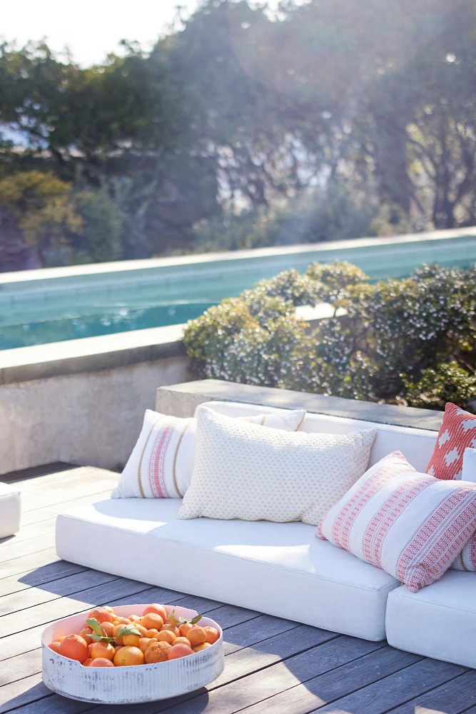 Dotted Dandelion Outdoor Pillow