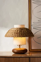 Woven Water Hyacinth Linen Lamp Shade