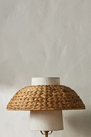 Woven Water Hyacinth Linen Lamp Shade