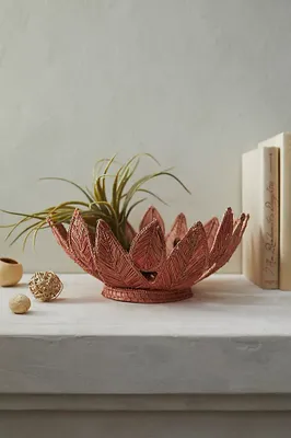 Flower Palm Serving Basket
