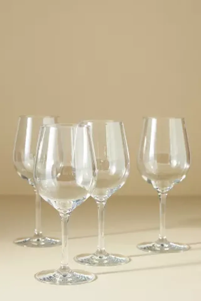 Nude Glass Pure White Wine Glasses Set of 4