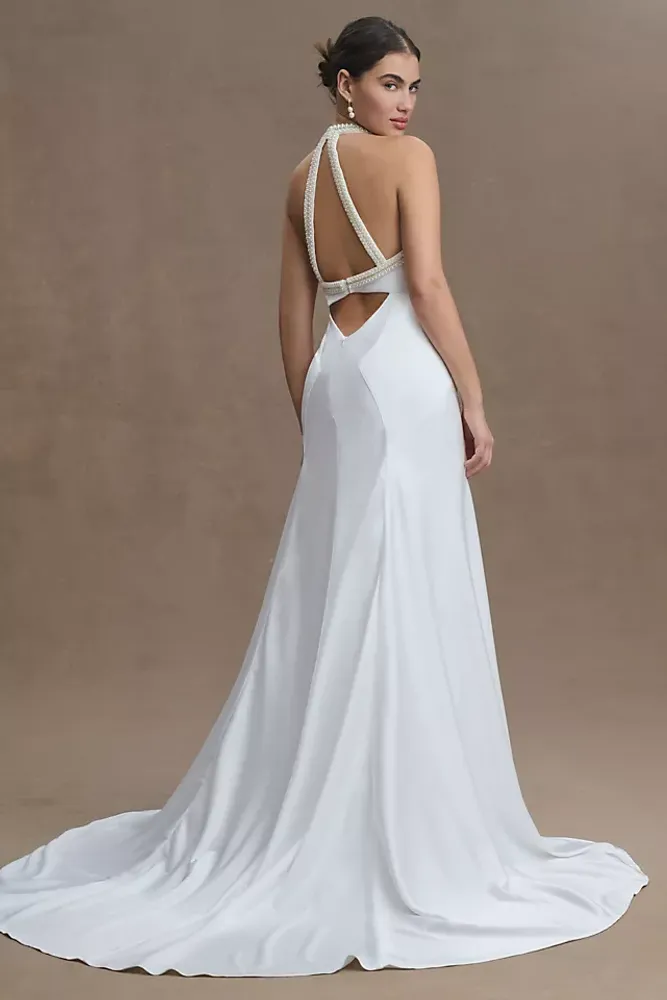 Johanna, Lace Halter Wedding Dress