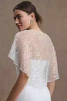 Society James Kylie Embroidered Sequin Tulle Capelet