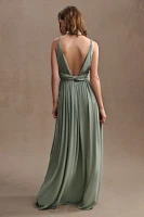 Ronny Kobo Adi Plunge V-Neck Gown