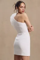 Ronny Kobo Calista Oversized Rosette One-Shoulder Mini Dress