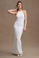 Ronny Kobo Halo High-Neck Sequined Gown