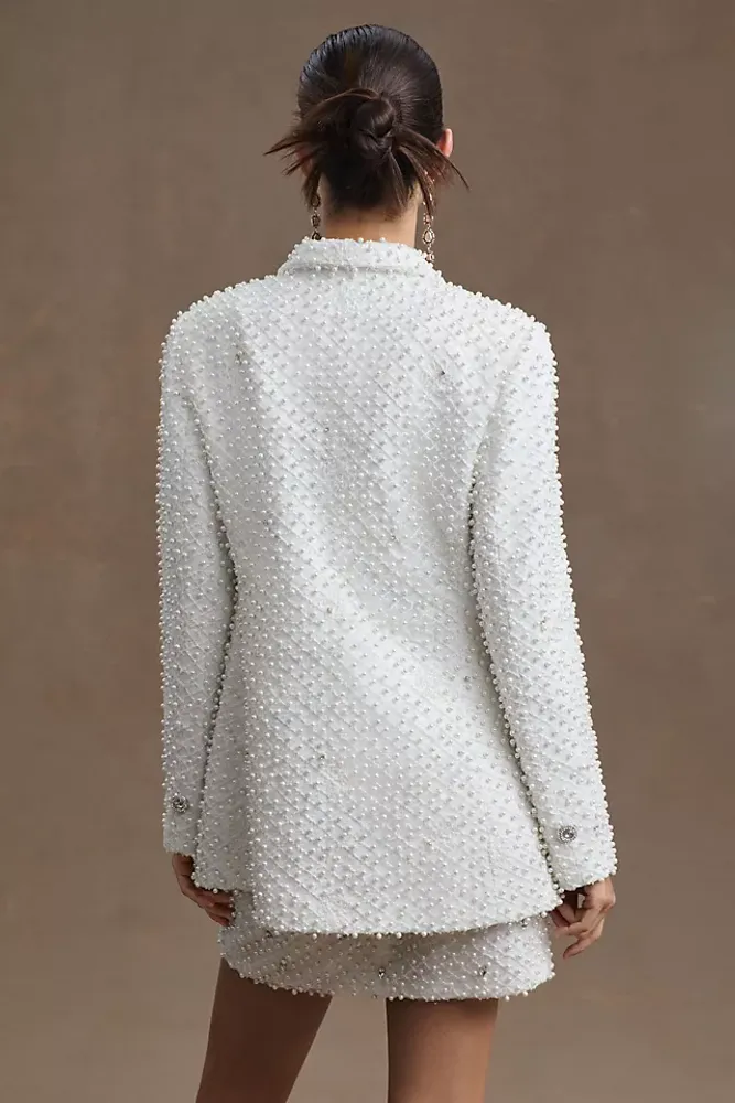 BHLDN Gemma Pearl-Embellished Jacket