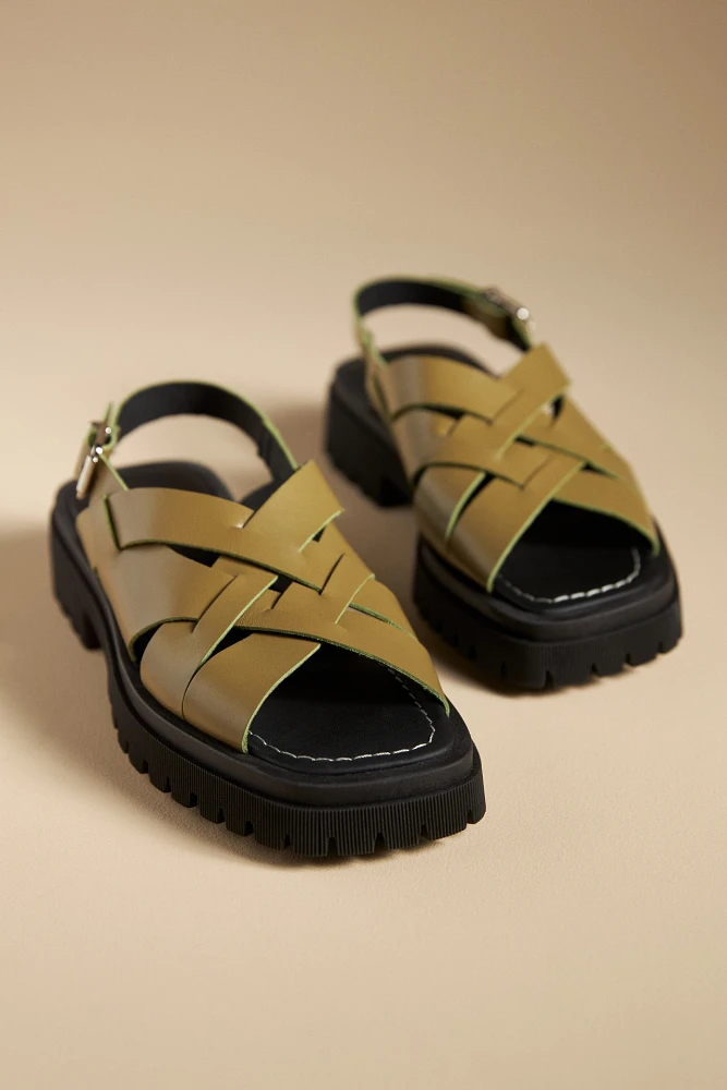 Maeve Open-Toe Fisherman Sandals