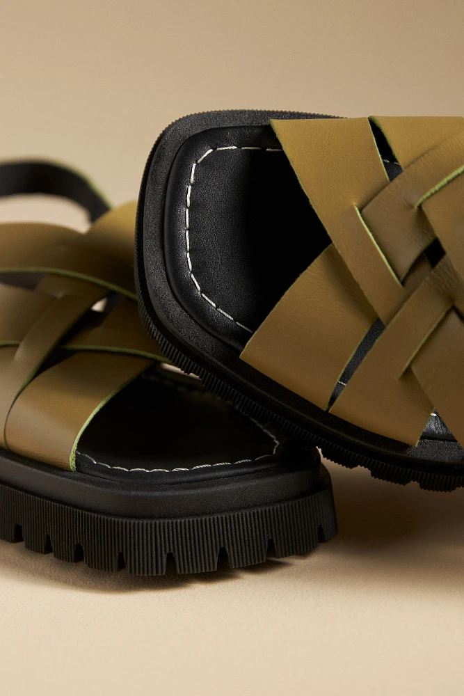 Maeve Open-Toe Fisherman Sandals
