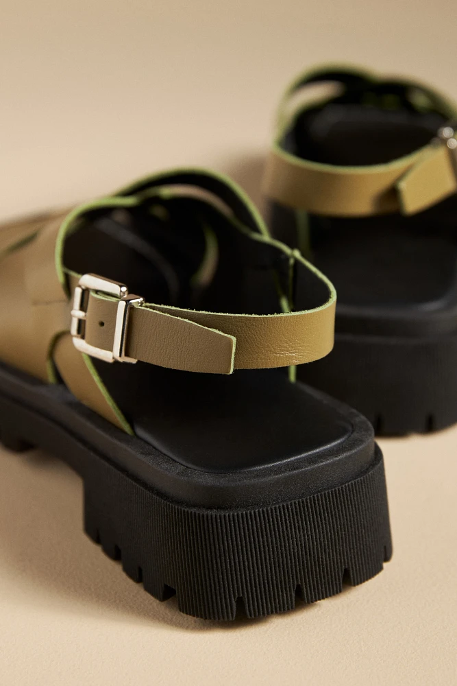 Maeve Open-Toe Fisherman Sandals