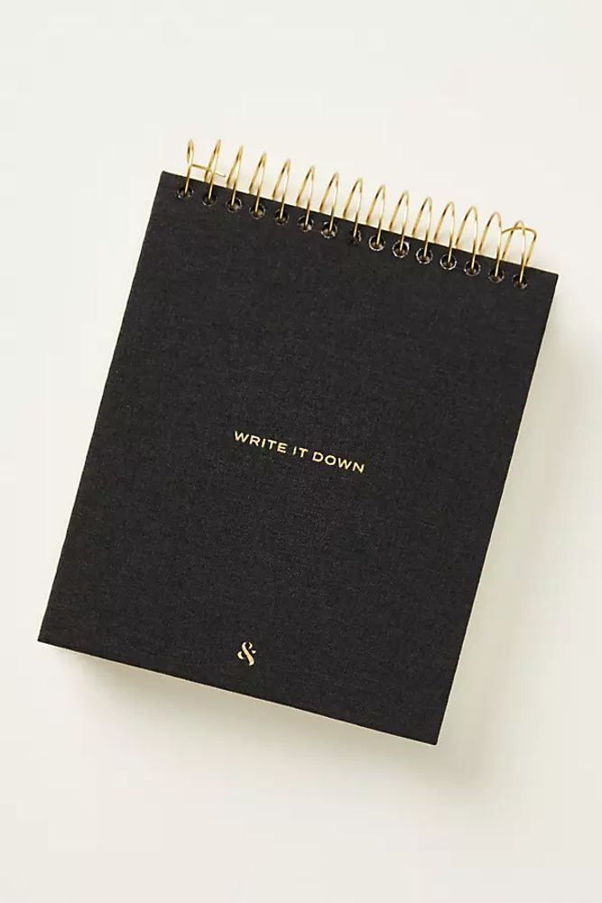 Luxe & Bloom,Wit & Delight Write It Down Notepad By Luxe & Bloom, Wit &  Delight in Black | The Summit