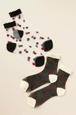 Set of Two Sheer Socks