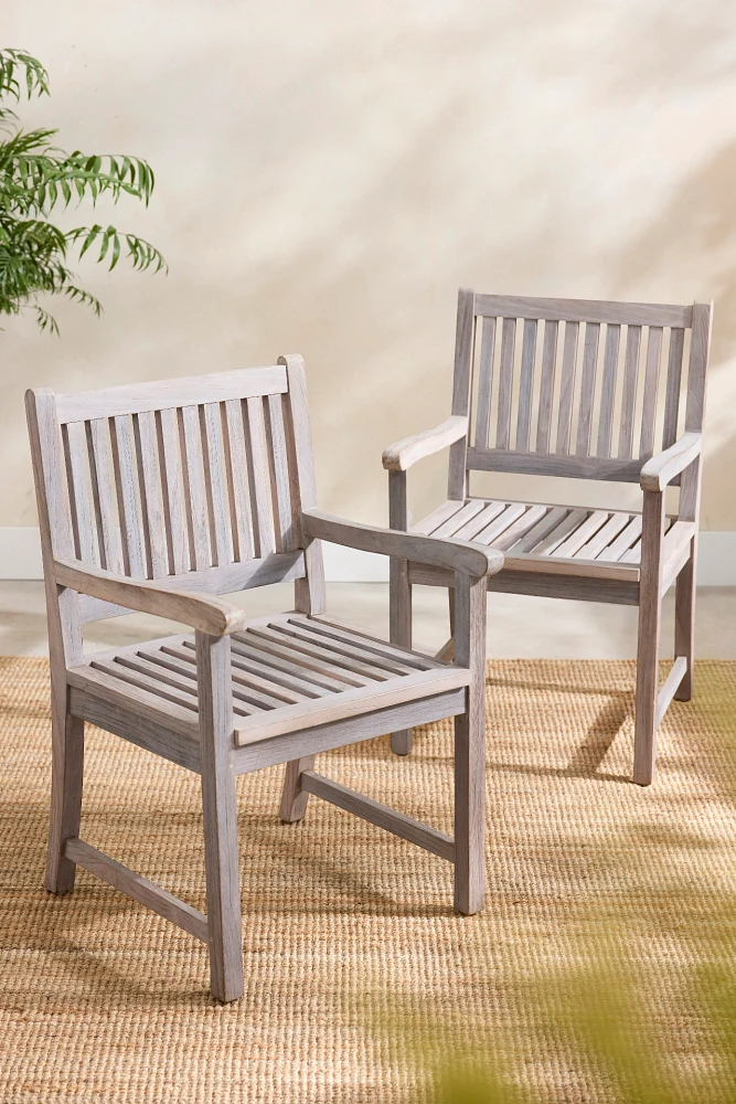 Classic Teak Armchairs, Set of 2