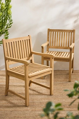 Classic Teak Armchairs, Set of 2