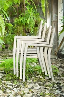 Vista Slatted Teak Stacking Armchairs, Set of 2