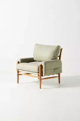Rhys Sage Nubuck Leather Chair