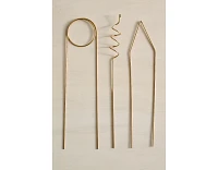 Brass Plant Supports, Set of 3