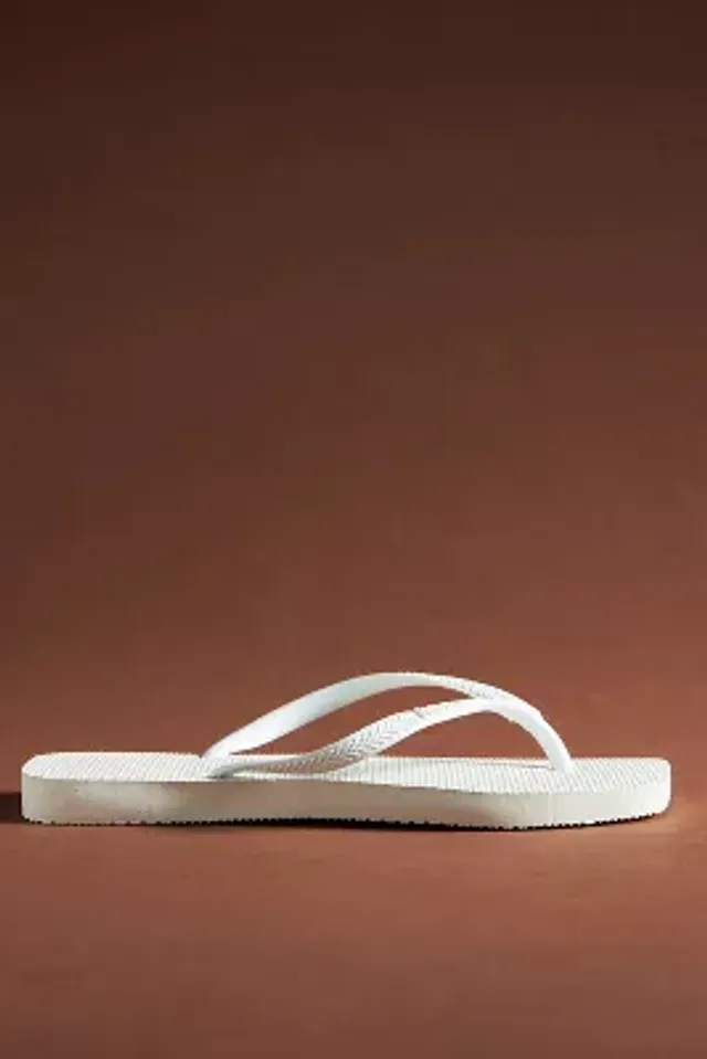 ASOS DESIGN flip flops in white