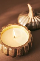 Gourmand Pumpkin Spice & Black Walnut Wooden Pumpkin Candle