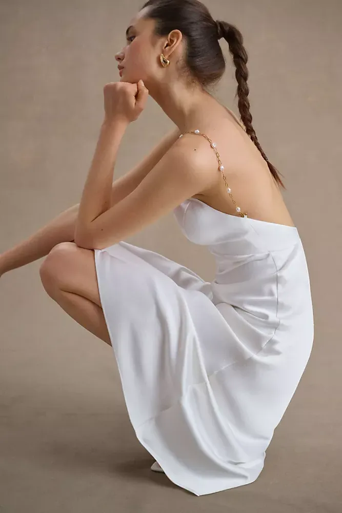 Jenny Yoo Kelly V-Neck Slip Dress