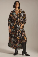 The Carolita Printed Tiered Shirt Dress