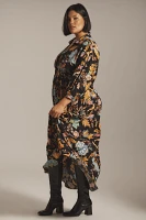 The Carolita Printed Tiered Shirt Dress