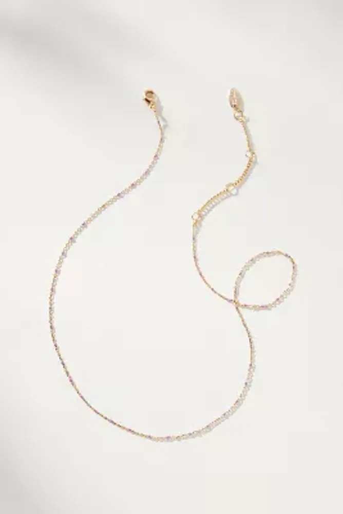 Delicate Jeweled Chain Necklace