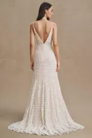 BHLDN Theodora Beaded Lace V-Neck Wedding Gown