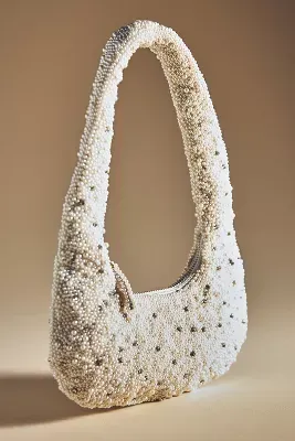 Pearl-Embellished Shoulder Bag