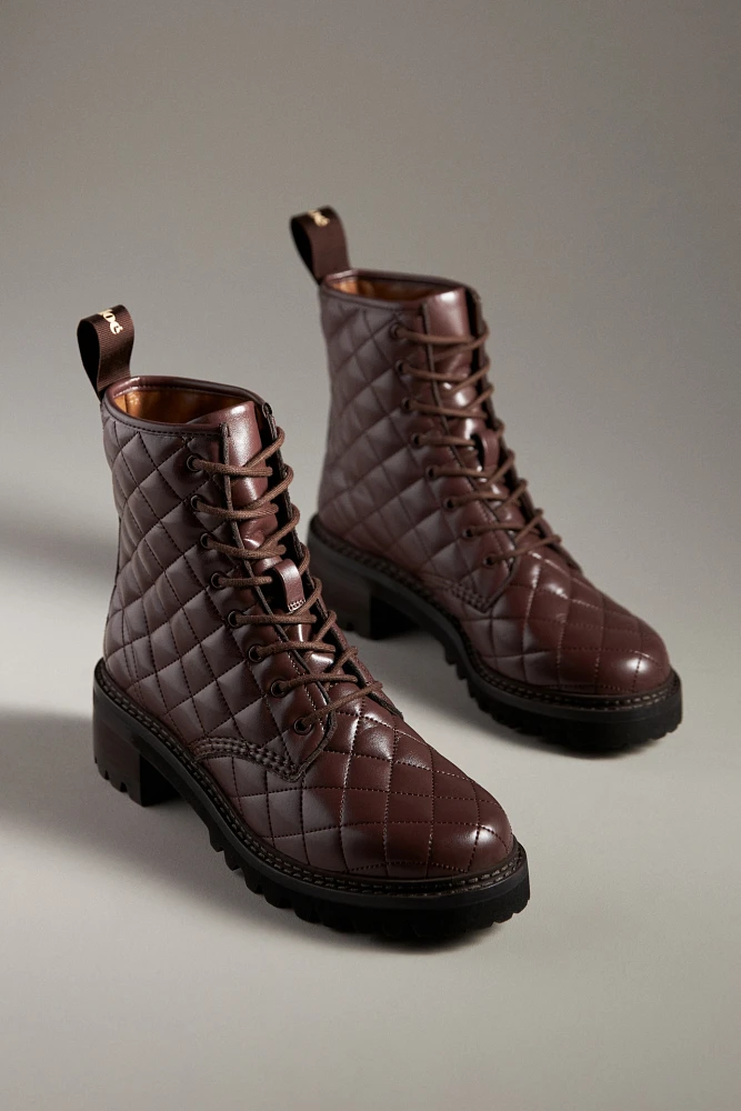 See By Chloé Jodie Quilted Lace-Up Boots