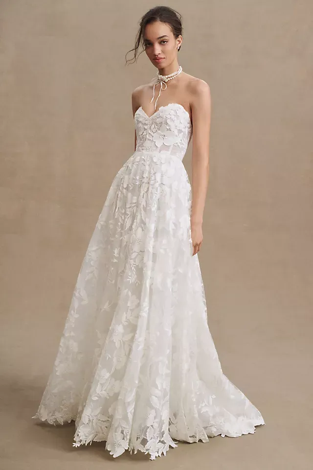 Jenny Yoo Priscilla Off-The-Shoulder Convertible Wedding Gown