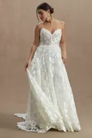 Jenny Yoo Madeline A-Line Strapless Lace Wedding Gown