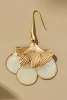 Shell Leaf Drop Earrings