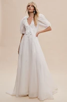 Viktor & Rolf for BHLDN Eloise Organza Puff-Sleeve Wedding Gown