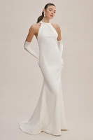 Viktor & Rolf for BHLDN Maisie High-Neck Bow-Back Wedding Gown