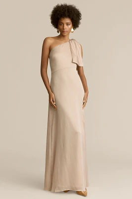 Sachin & Babi Chelsea One-Shoulder Georgette Bias Gown