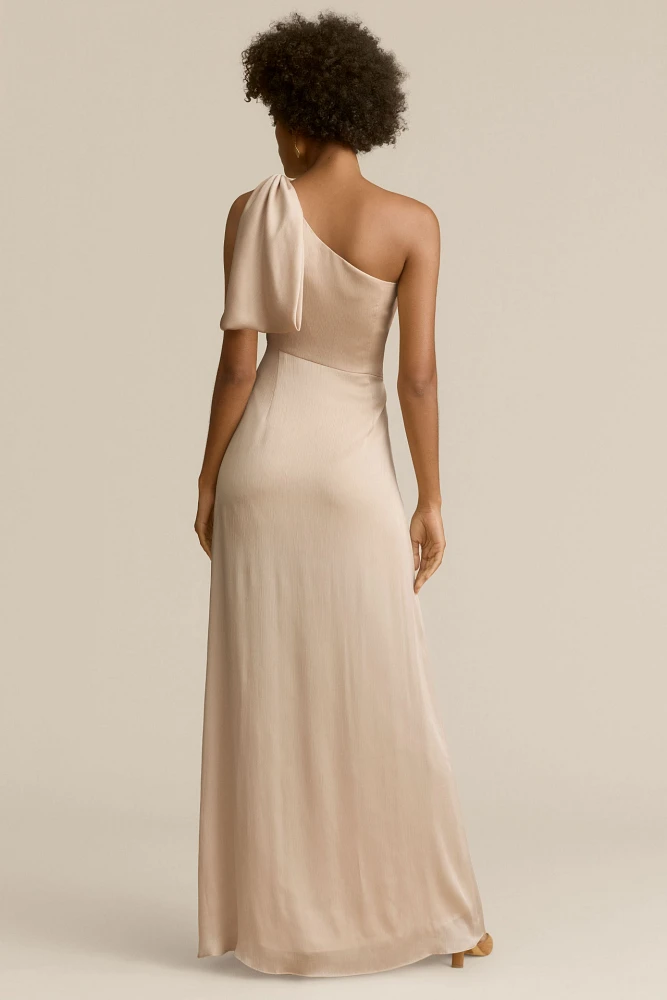 Sachin & Babi Chelsea One-Shoulder Georgette Bias Gown