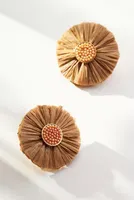 Floral Raffia Earrings