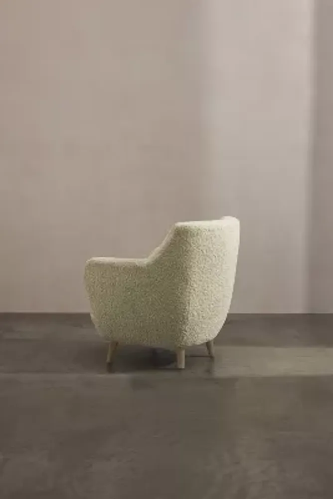 Lemieux et Cie Cream Sherpa Egg Chair