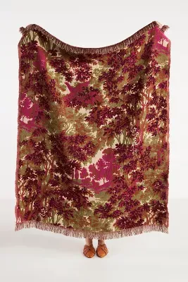 Vienne Jacquard Woven Fringed Throw